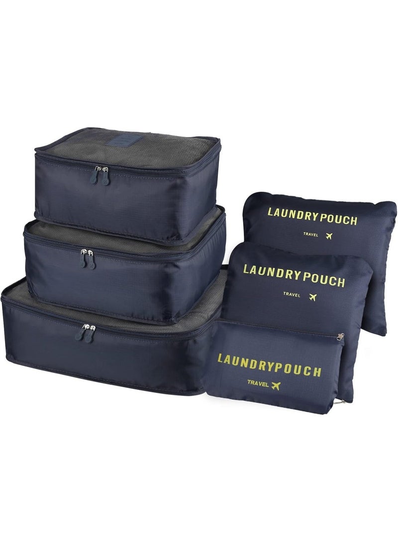 مجموعة من 6 أكياس تنظيم السفر متعددة الألوان - Image 3